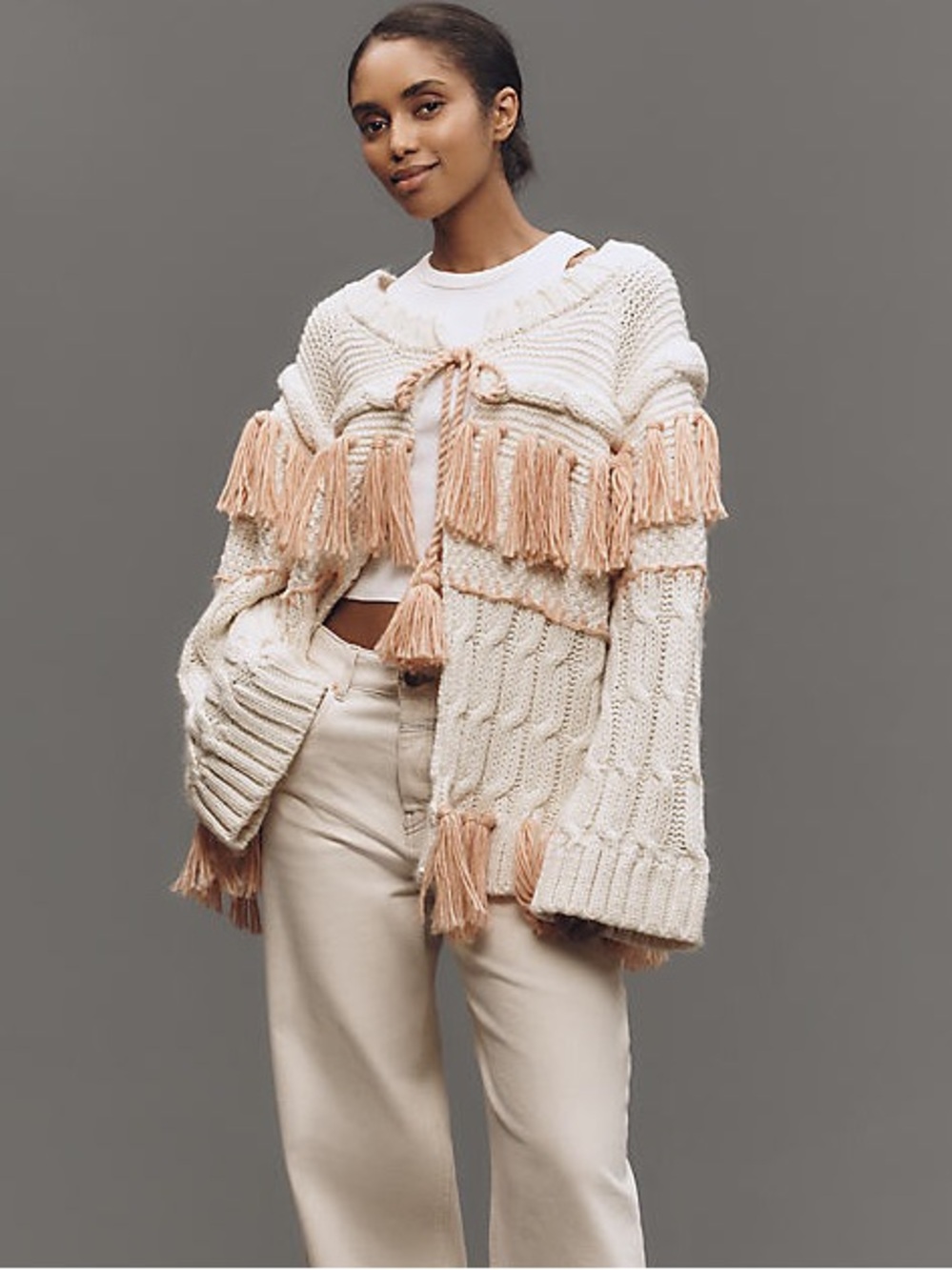 By Anthropologie Mixed-Knit Cardigan Sweater NWT!!
